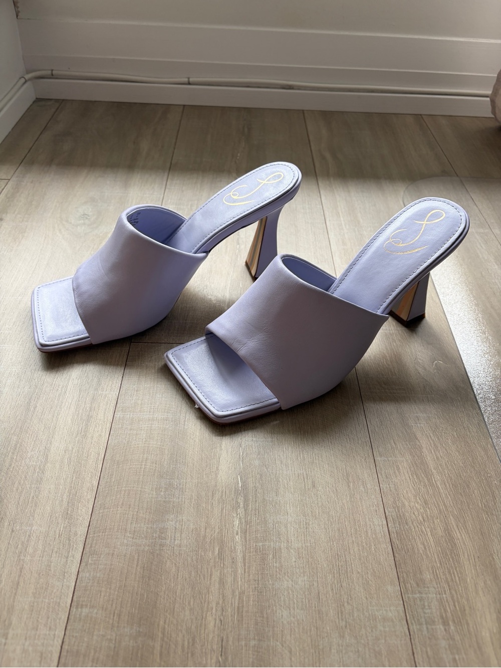 Sam Edelman Carmen Heeled Lilac Sandals - Picture 5 of 9